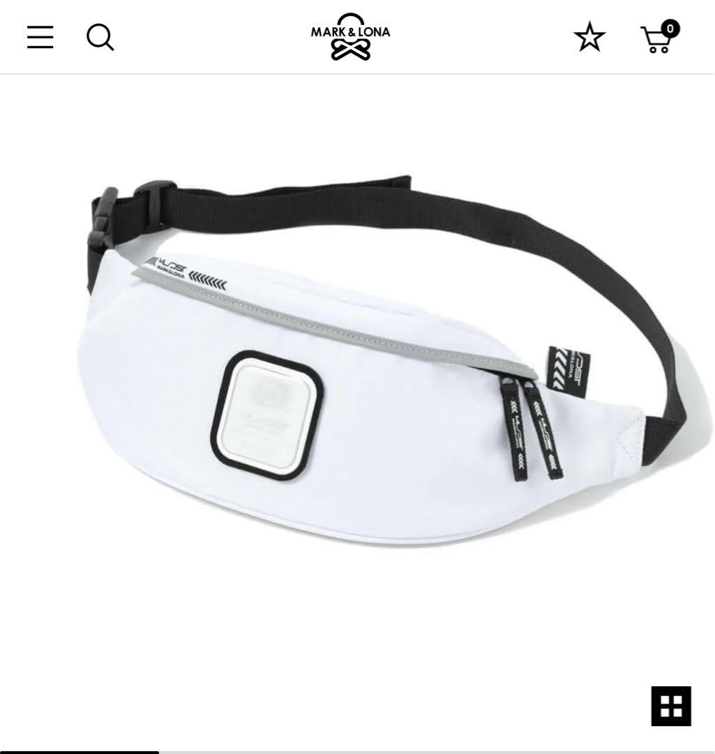 1*8様 木村拓哉モデル　マークアンドロナ　男女兼用　ウエストポーチ　バッグ　白