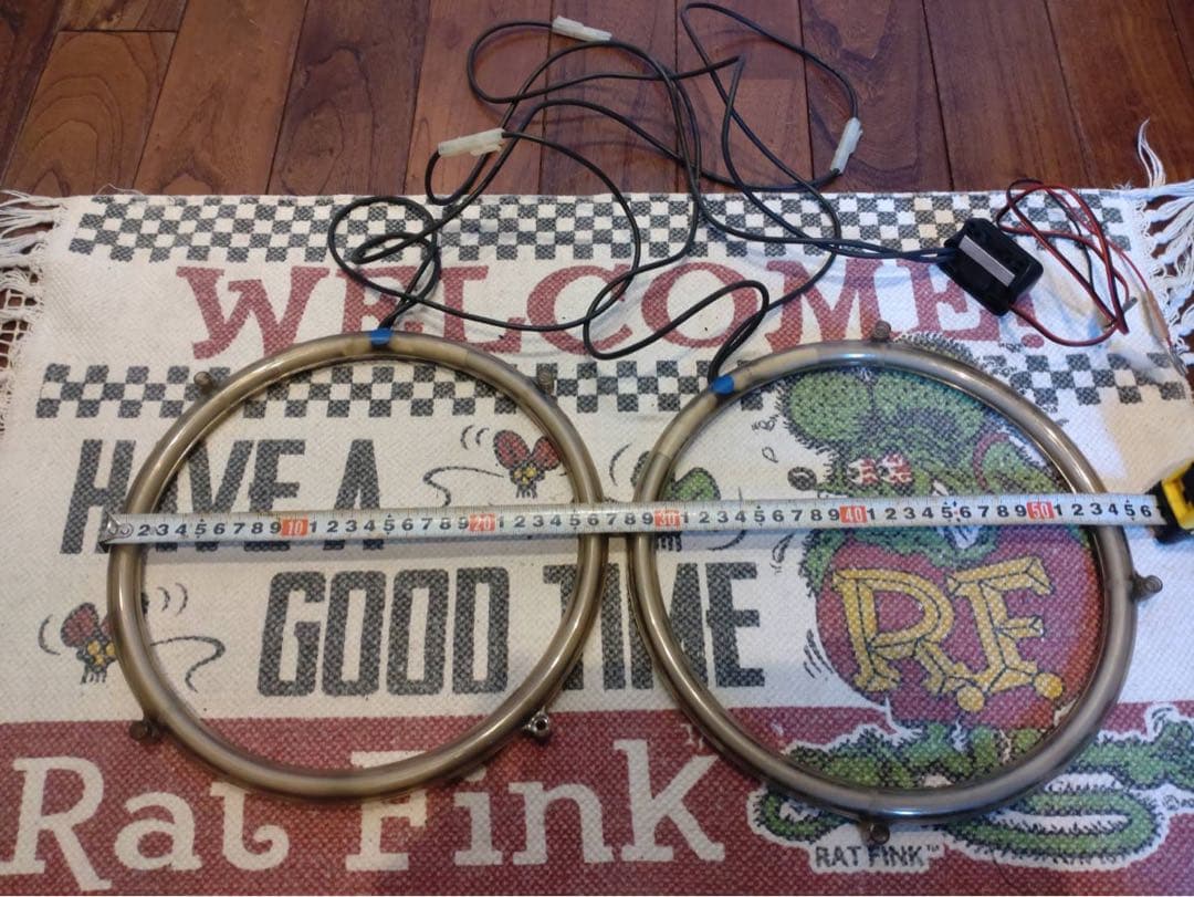 車ネオン管リング　青2個