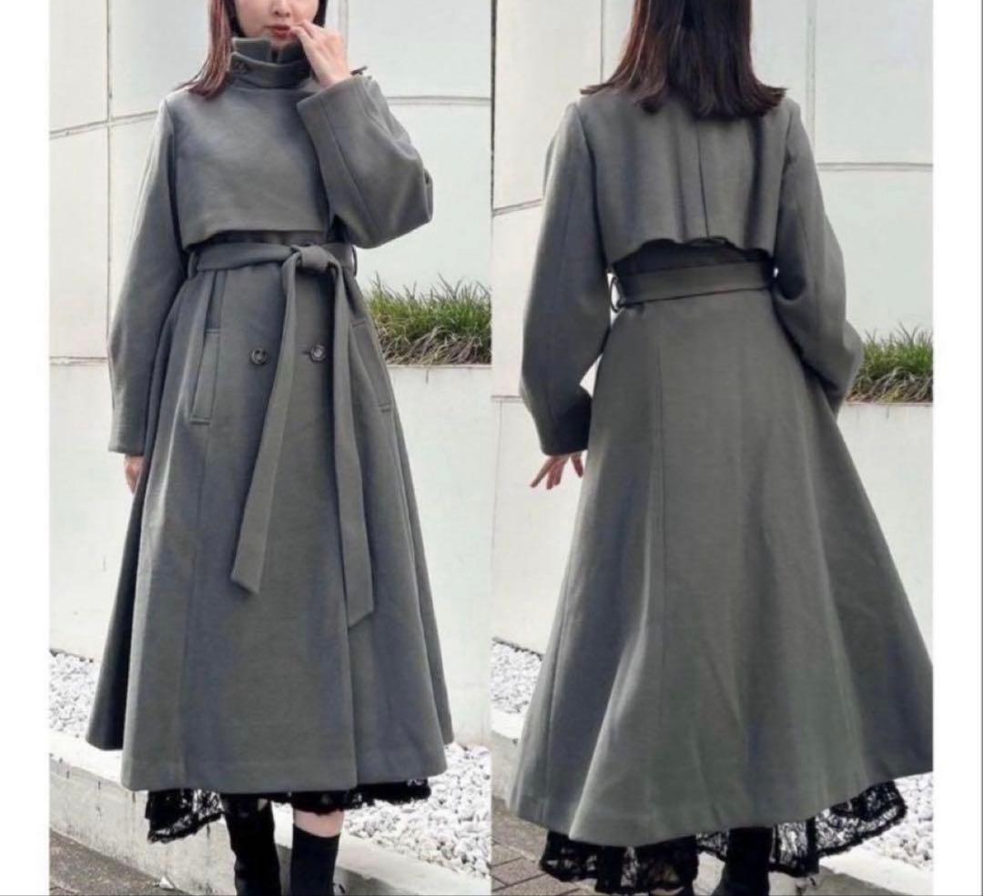 dazzlin 2wayカラーレディコート チャコールグレー Mサイズ 極美品♪