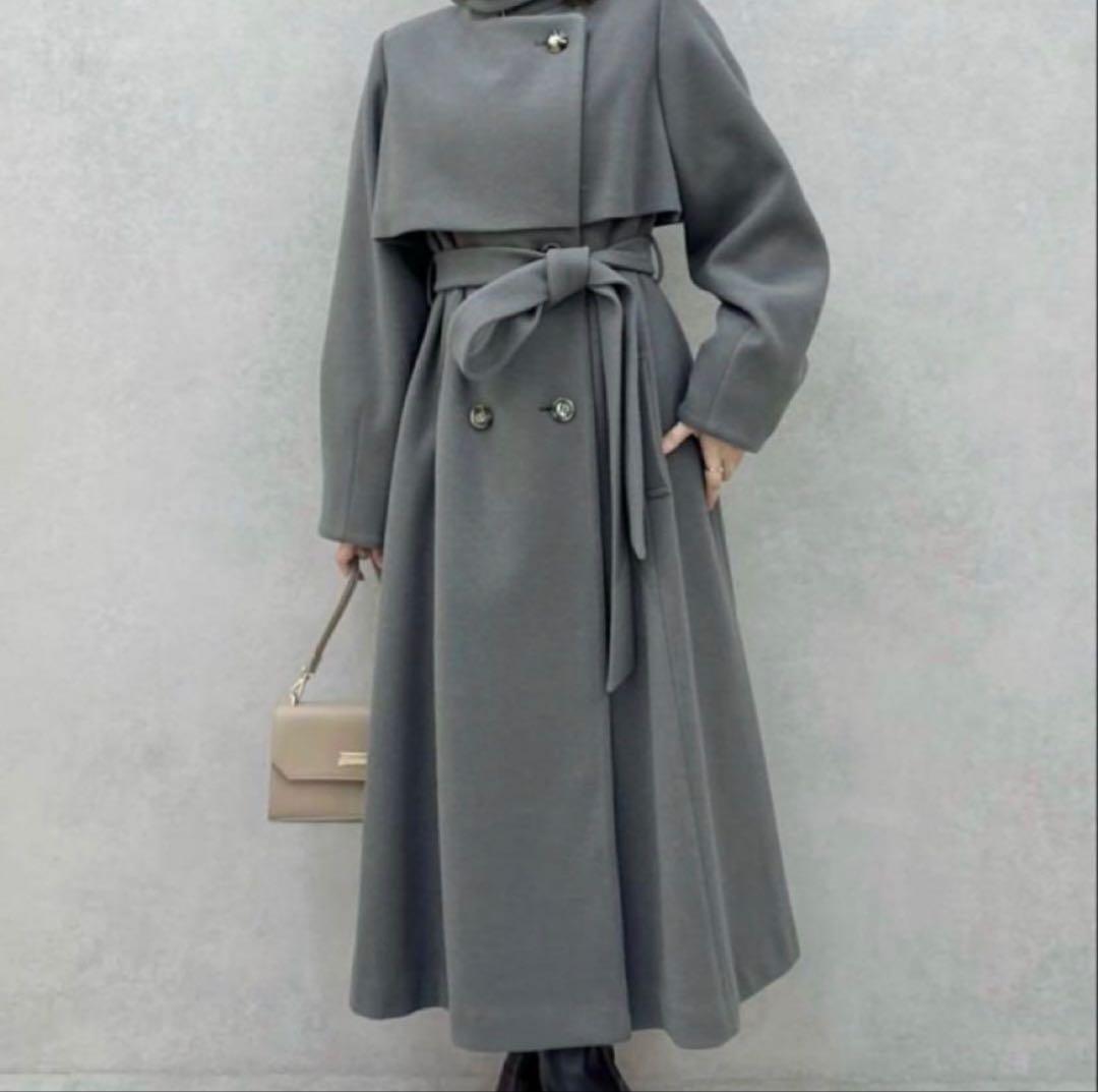 dazzlin 2wayカラーレディコート チャコールグレー Mサイズ 極美品♪