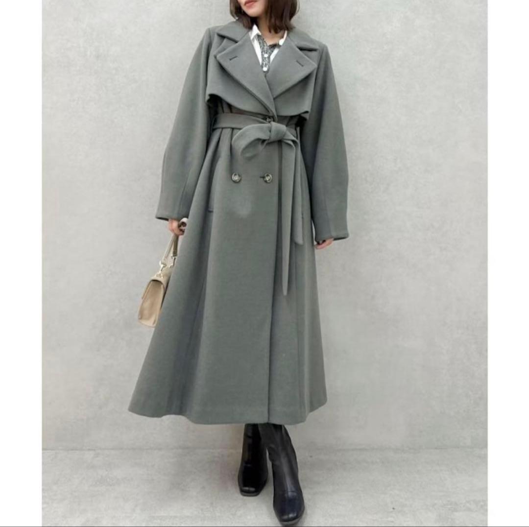 dazzlin 2wayカラーレディコート チャコールグレー Mサイズ 極美品♪