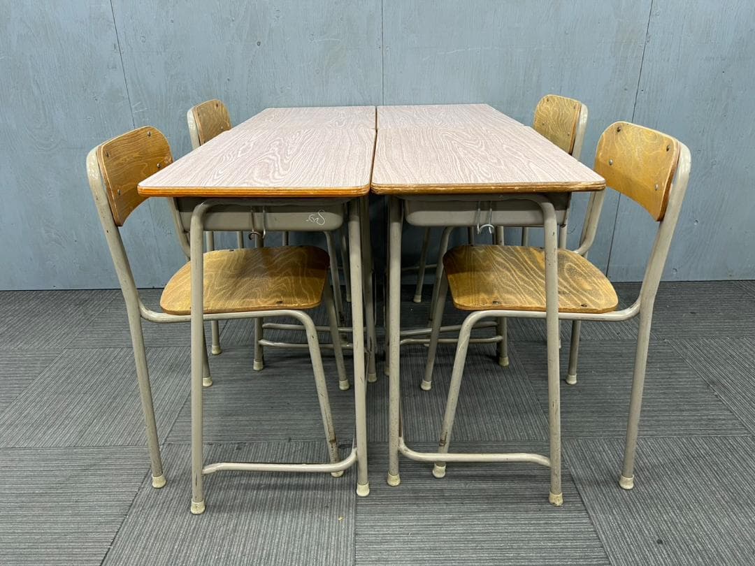 822◆自社便対応地域あり◆学童机・学童椅子4組(新JIS5.5号)学校学習塾