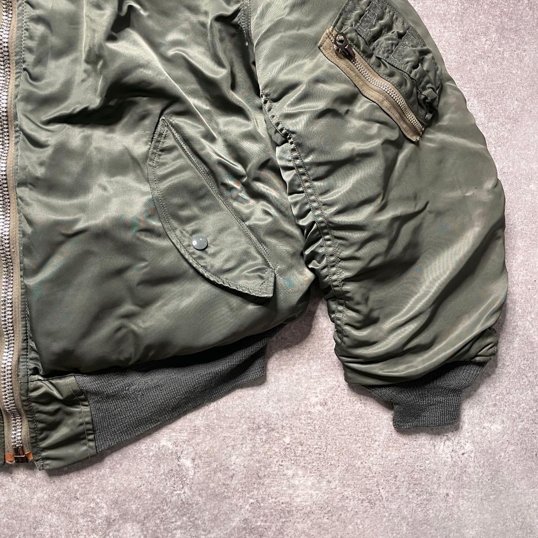 【激渋美品70s アルファ社製米軍実物MA-1 scovill gripper】