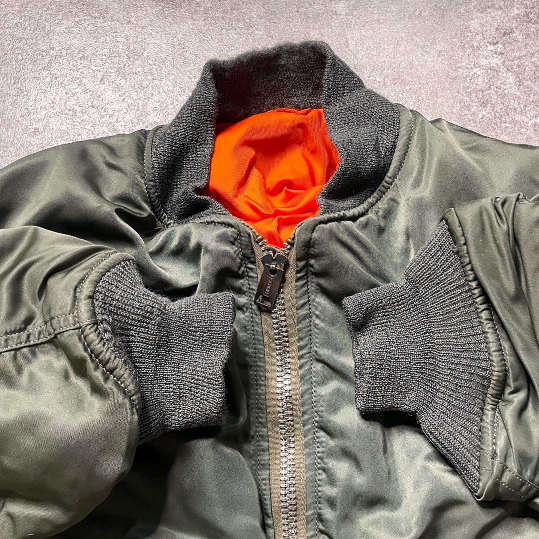 【激渋美品70s アルファ社製米軍実物MA-1 scovill gripper】