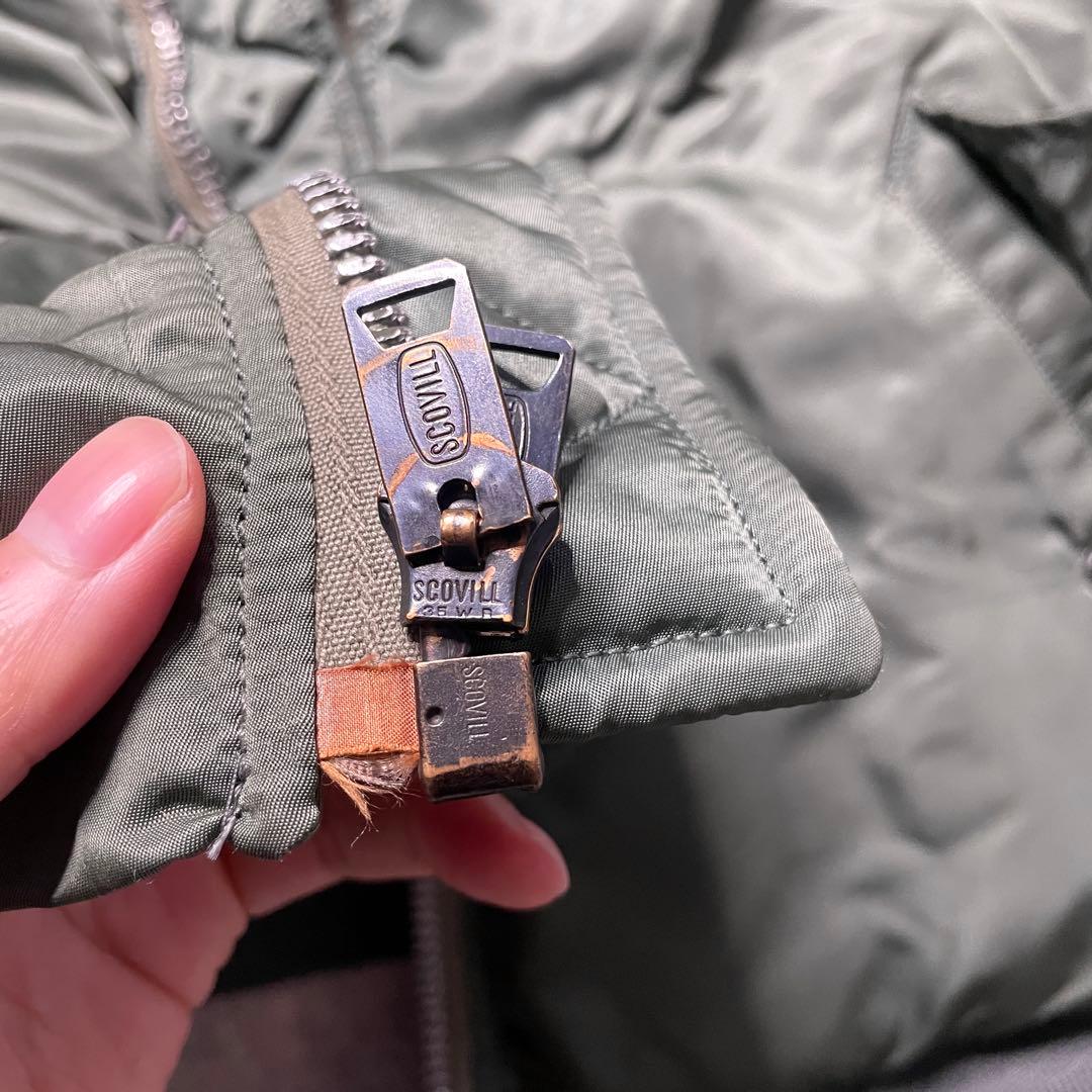 【激渋美品70s アルファ社製米軍実物MA-1 scovill gripper】