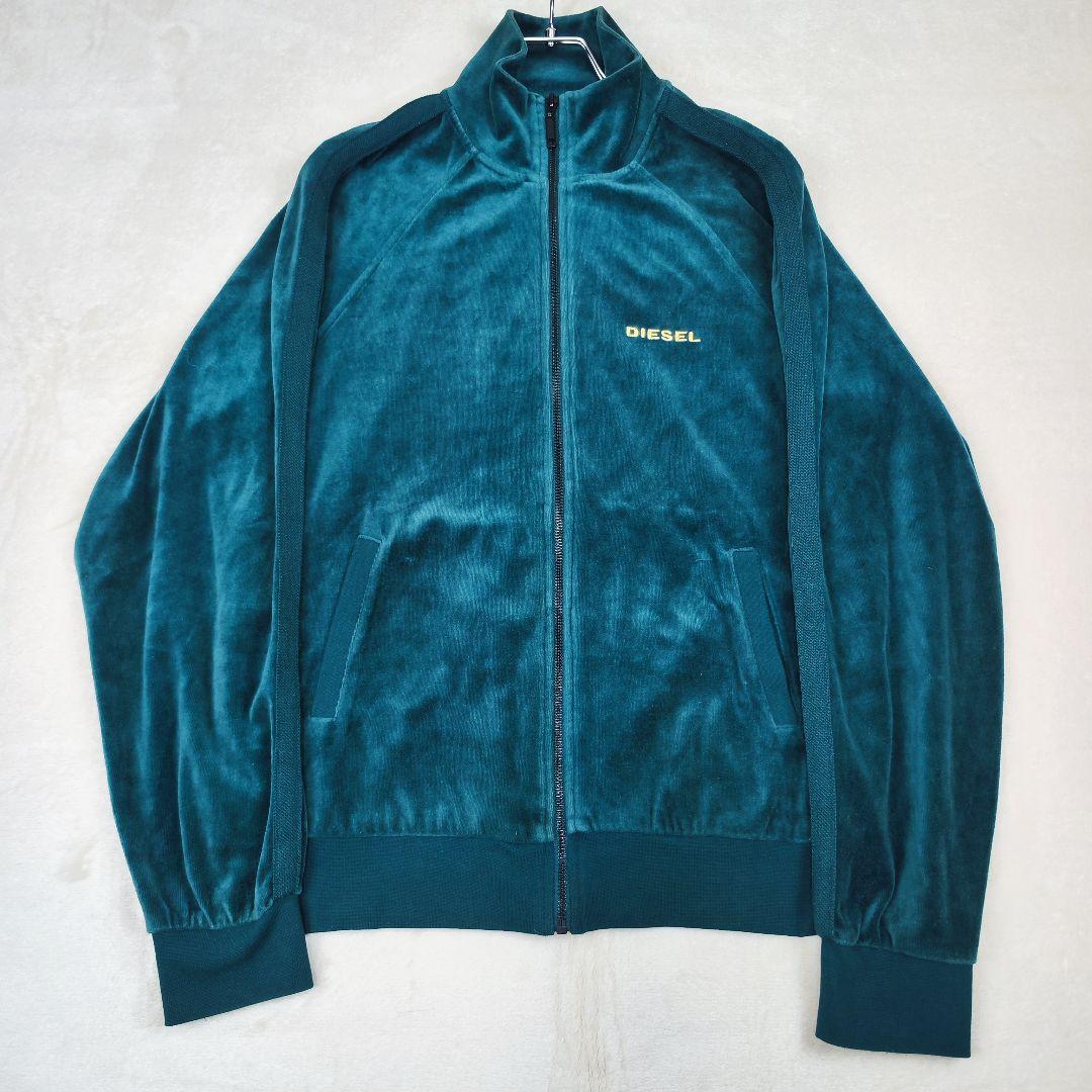 美品✨️DIESEL ディーゼル ベロア ジャージ トップス グリーン サイズL