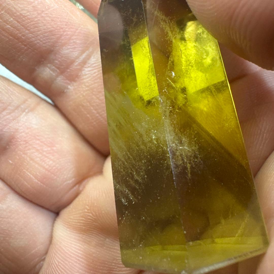 【極上品】スモーキーゼウスシトリン ファントム入り ポイント原石セット　台座付