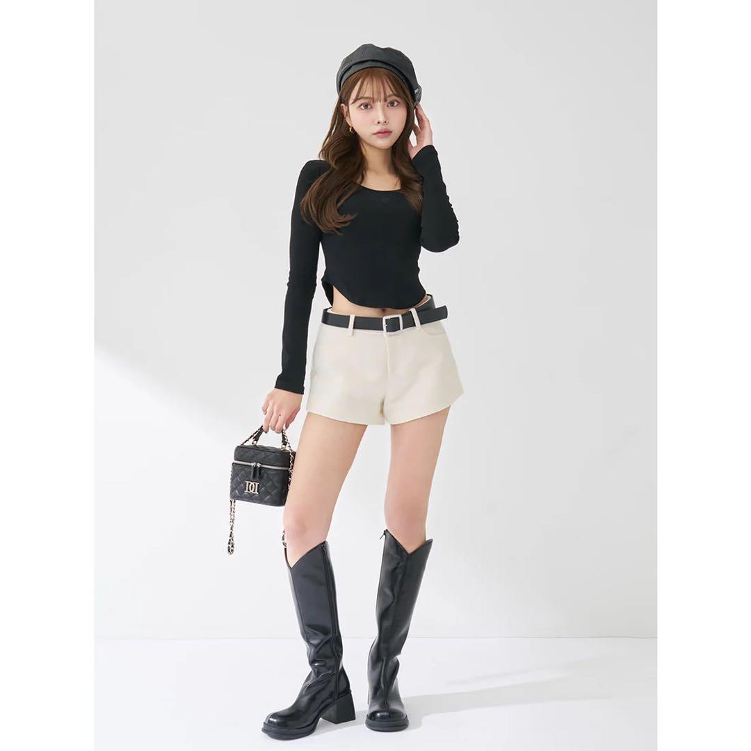 新品タグ付き ボンディングツイードショートパンツ アイボリー M