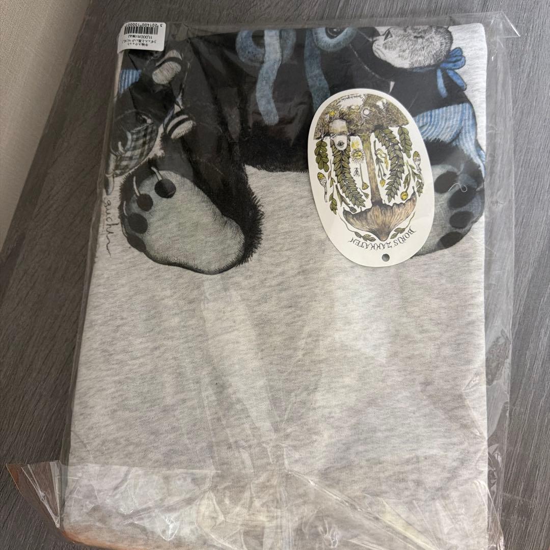 ボリス雑貨店　ヒグチユウコ　半袖スウェット　Tシャツ　3ギュスと黒いクマ　L