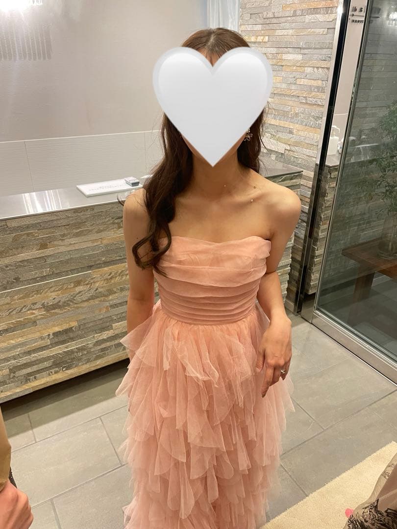 結婚式　二次会　ドレス　ピンク