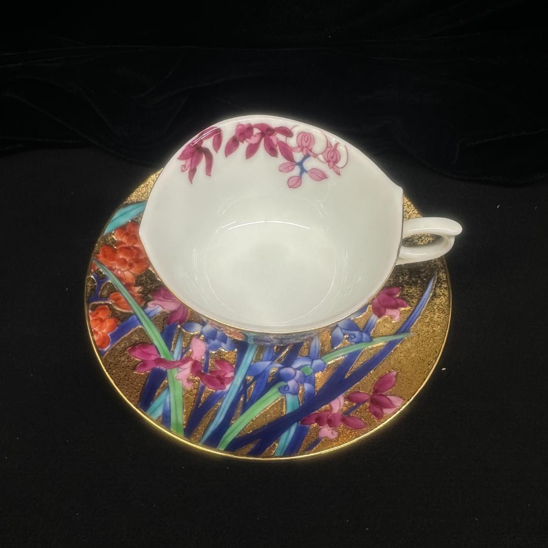 有田焼 金龍窯 伝統工芸師 江口天童 珈琲碗 蘭金彩