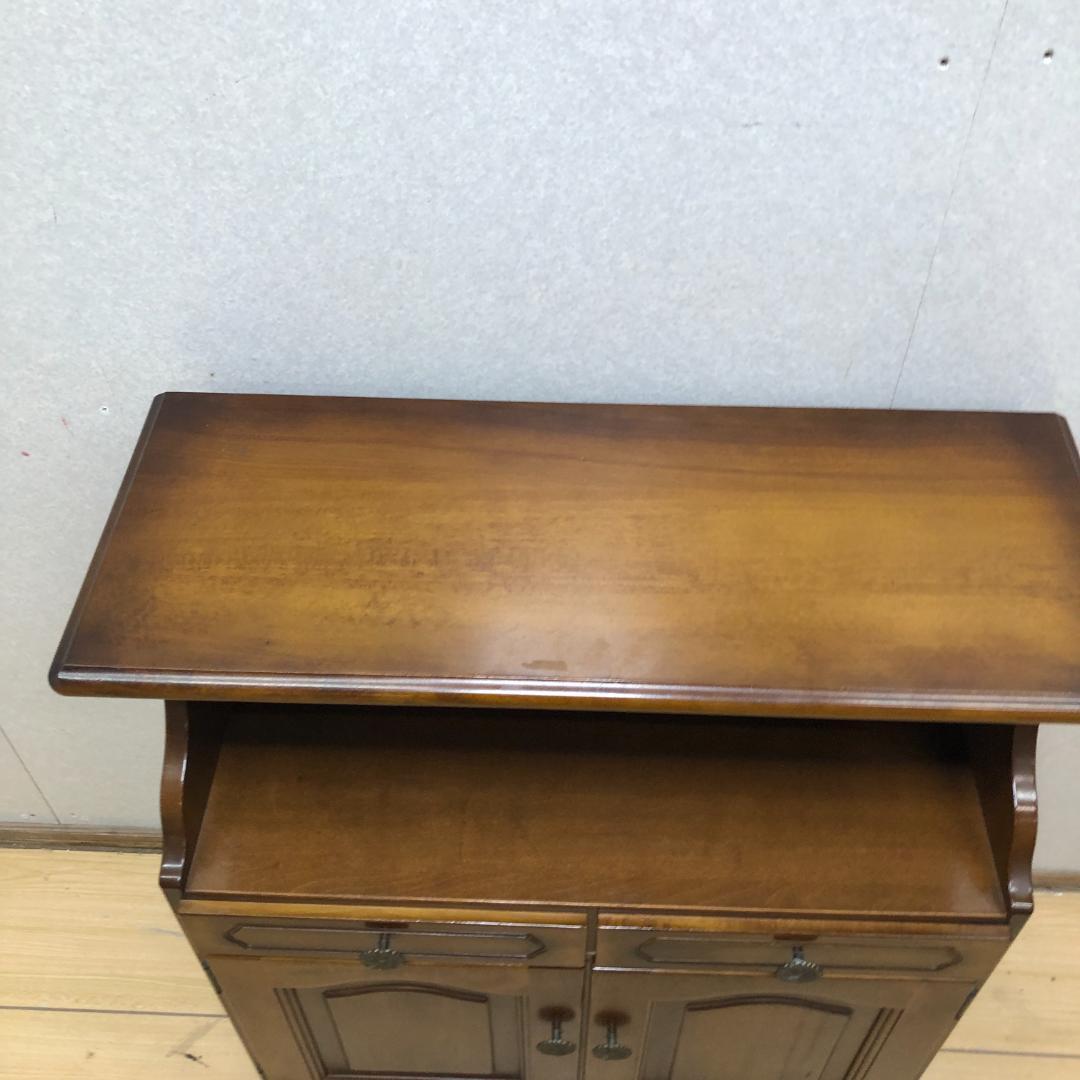 送料無料 希少 カリモク　サイドチェスト　レトロ　コロニアル　250710-2