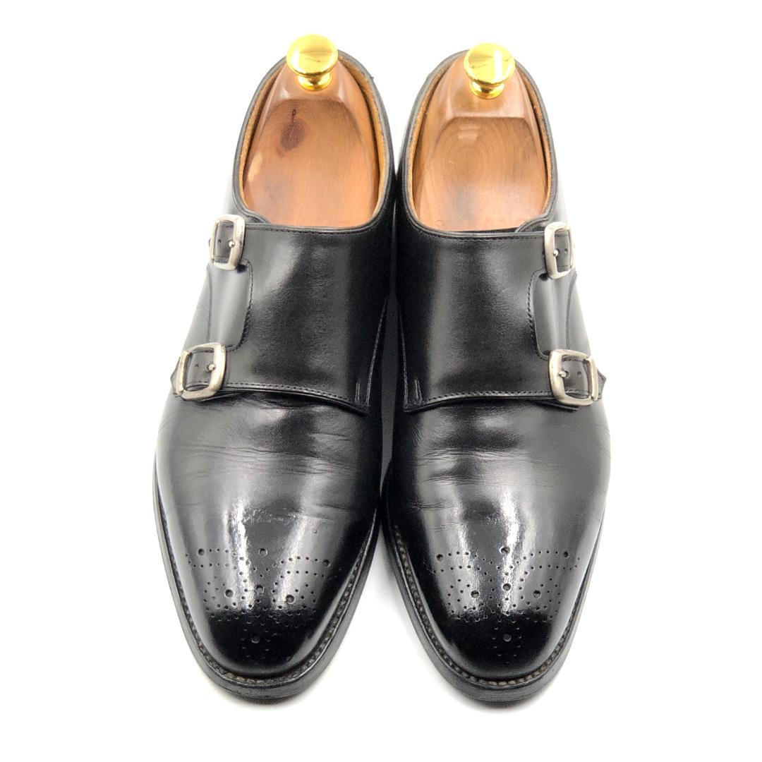 SHETLANDFOX シェットランドフォックス 8 モンクストラップ 黒