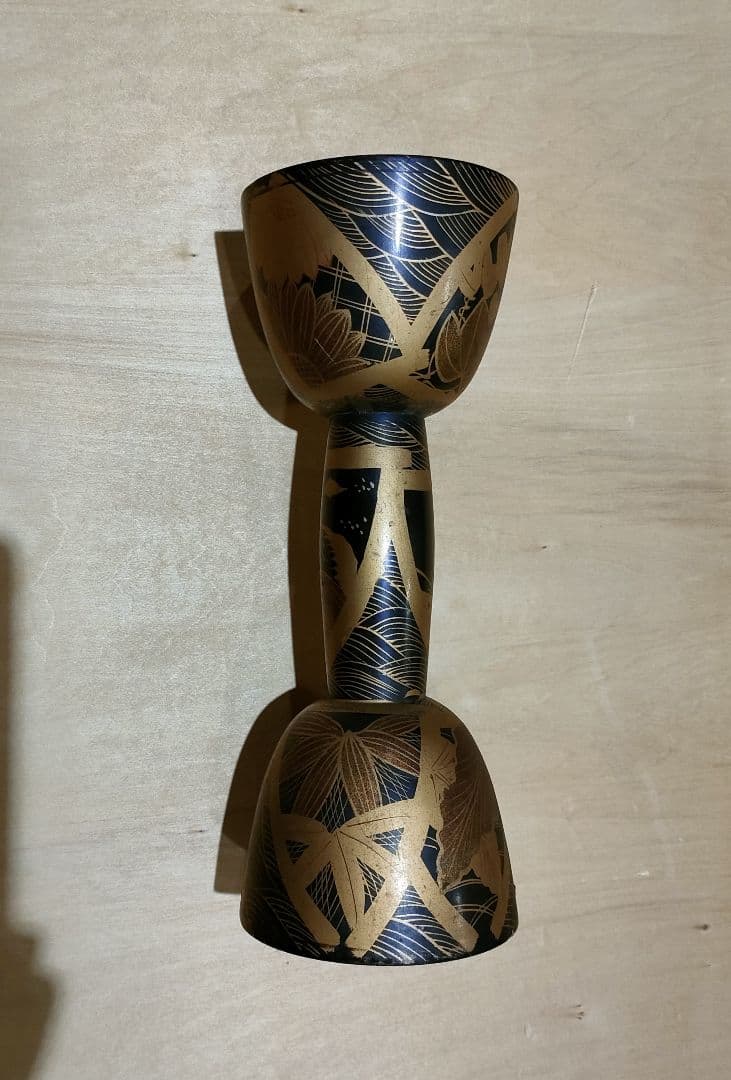 You 小鼓の胴 梅松菊の図柄