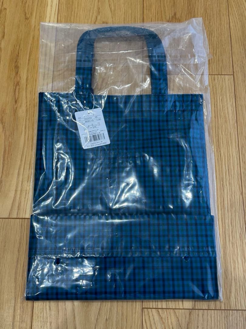 新品未使用タグ付き Familiar 青チェック トートバッグ 大