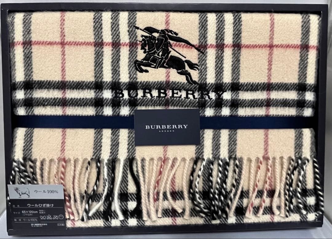 BURBERRY バーバリー ロンドン　膝掛け　ノバチェック柄ウールブランケット