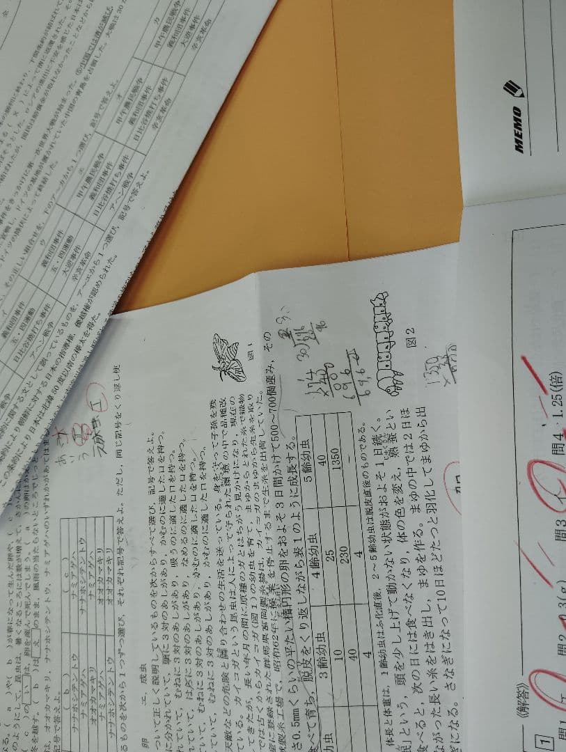 【みかん】6年度　第4回　第5回久留米米附設中模試