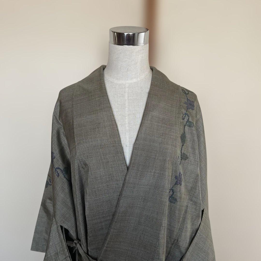 大島一元織　単衣ロング￼道中着