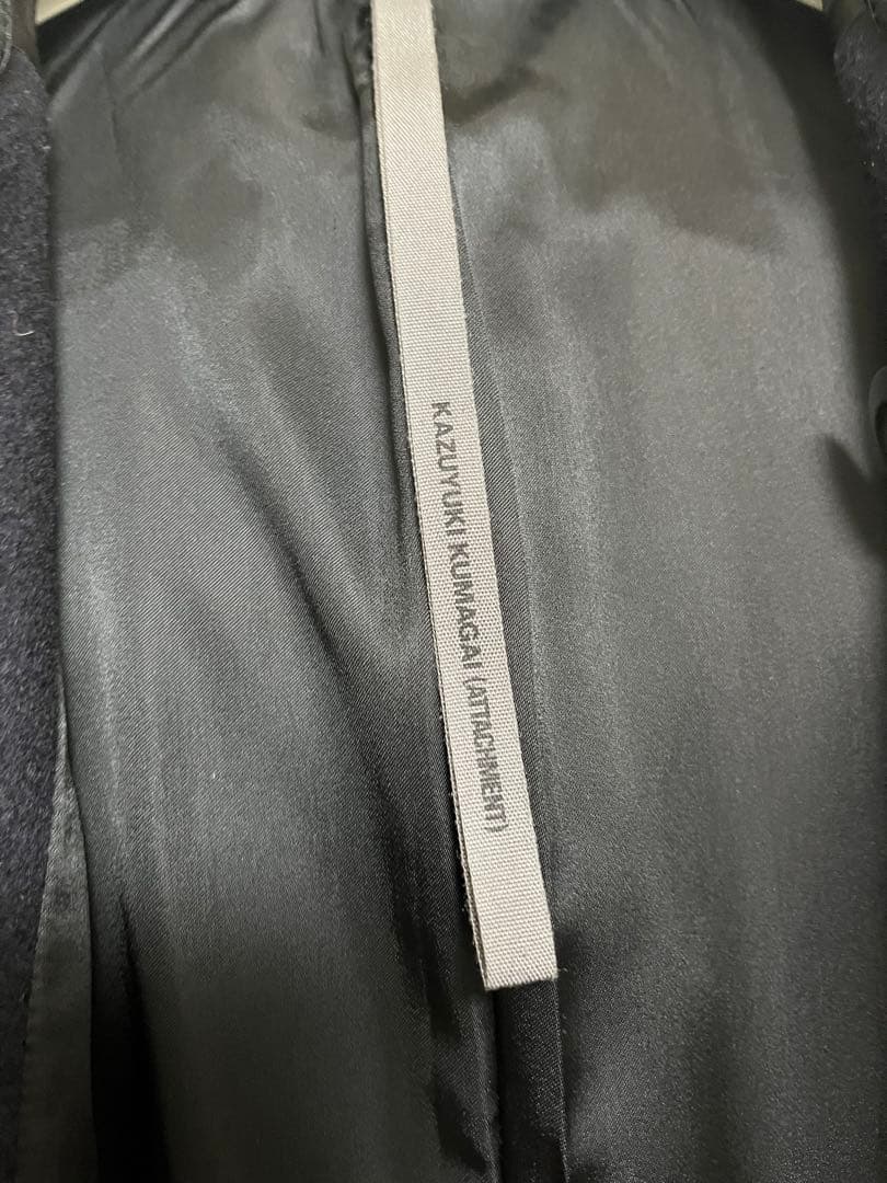 カズユキクマガイ attachment カシミヤ混ブルゾン ジャケット フード付