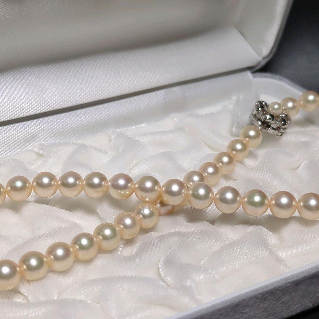 zchi【糸替え済み】あこや真珠 ネックレス 約7.5-8.0mm 423