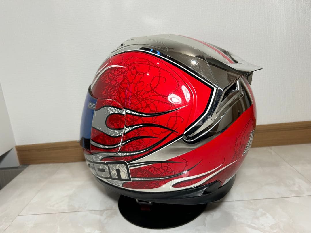 ICON フルフェイスヘルメット Mサイズ　メッキ　ブルーシールド
