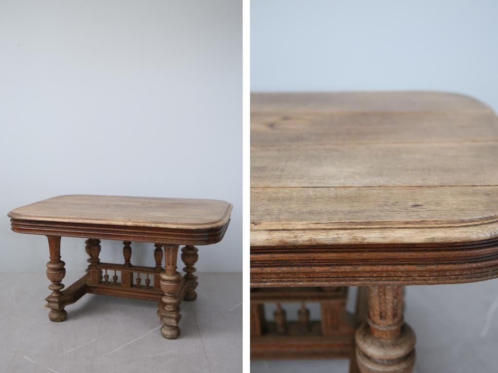 フランスアンティークアンリ2世様式コーヒーテーブル/ローテーブル机(90-98)