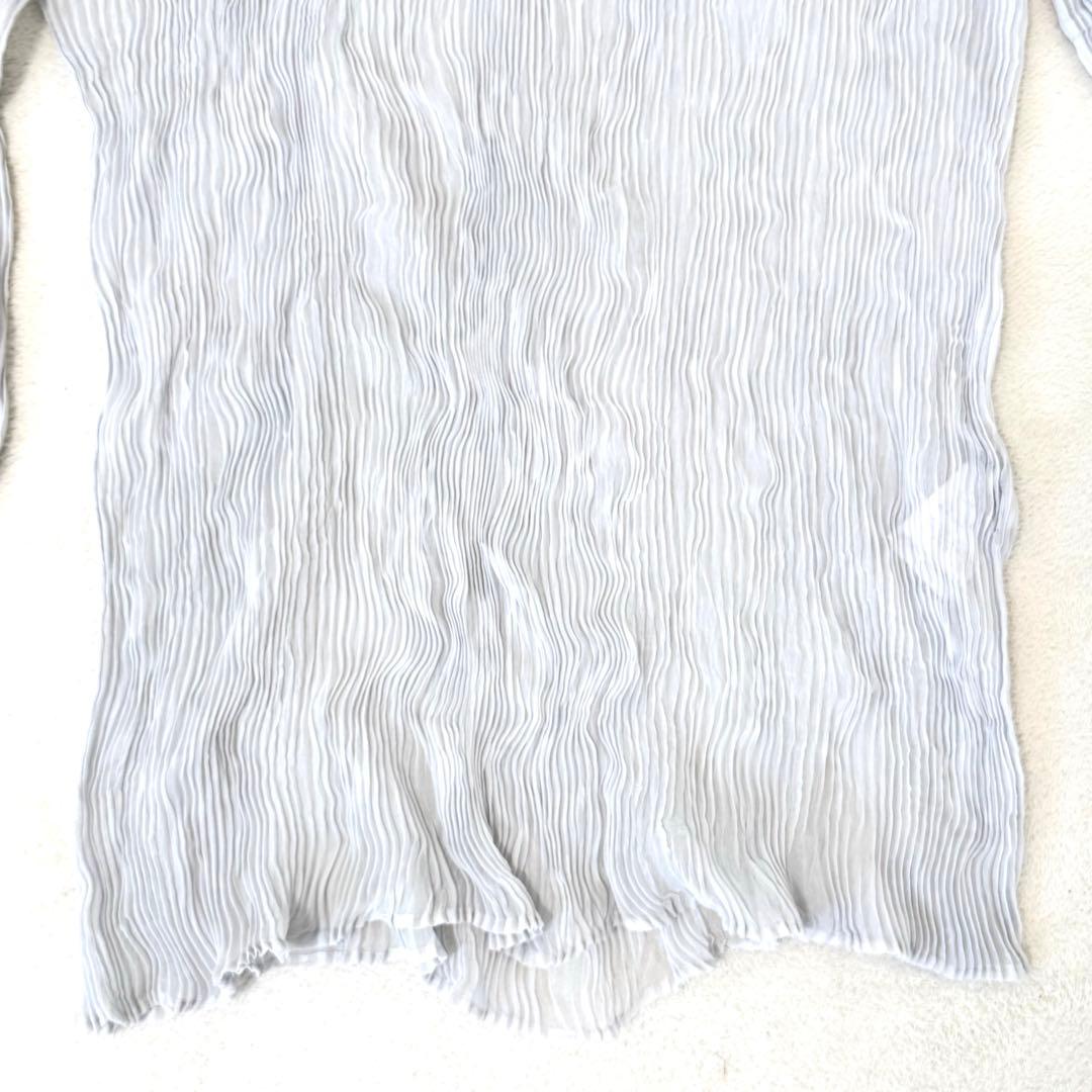 極美品✨ISSEY MIYAKE プリーツ　グレー　長袖　トップス　Lサイズ