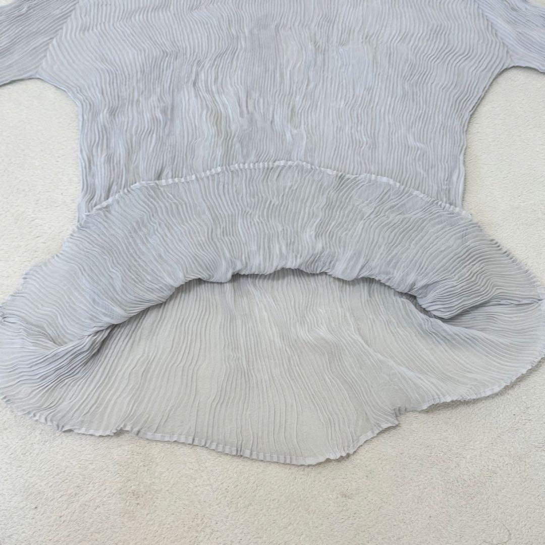 極美品✨ISSEY MIYAKE プリーツ　グレー　長袖　トップス　Lサイズ