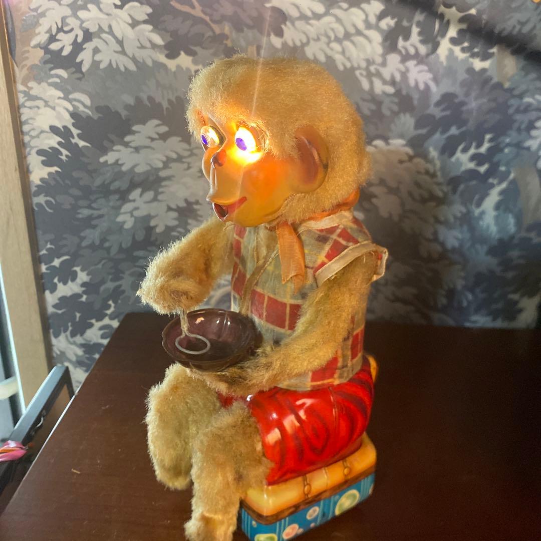 アルプス シャボン玉を吹く猿Bubble Blowing Monkey 動作品