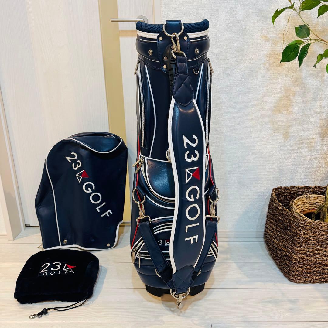 美品 23区ゴルフ キャディバッグ【20thアニバーサリーモデル】 ネイビー