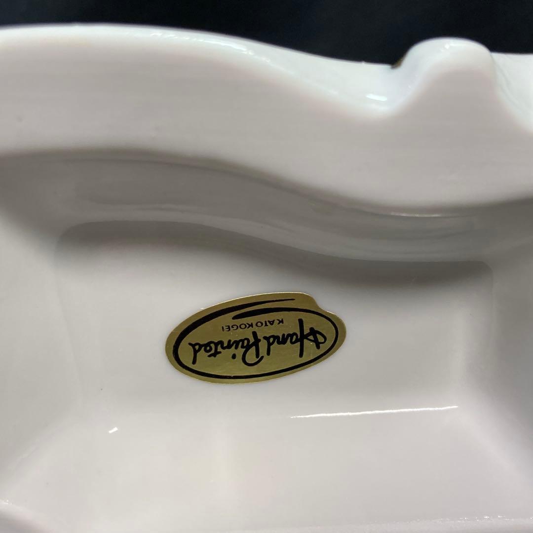 【美品】加藤工芸 4頭立て馬車 陶器置物 瀬戸マイセン