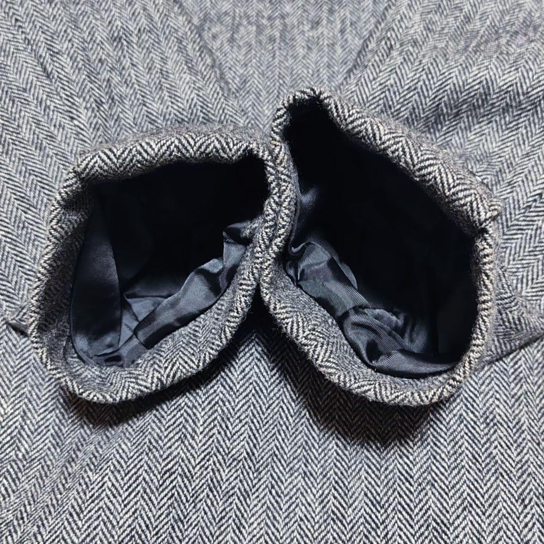 未使用級　アンコロック　ヘリンボーン　ウールコート　ユニセックス　ラップ