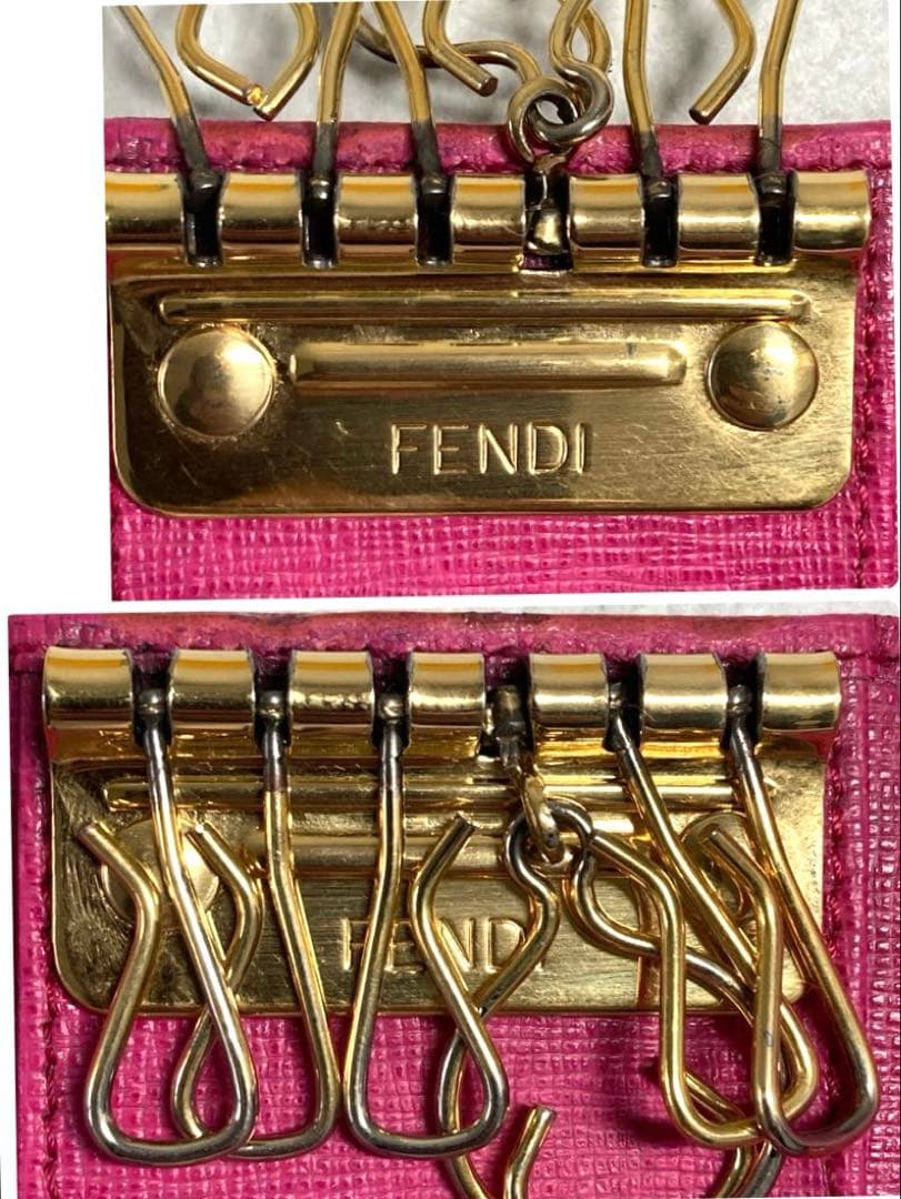 美品 フェンディ ズッカ柄 6連キーケース 箱付き