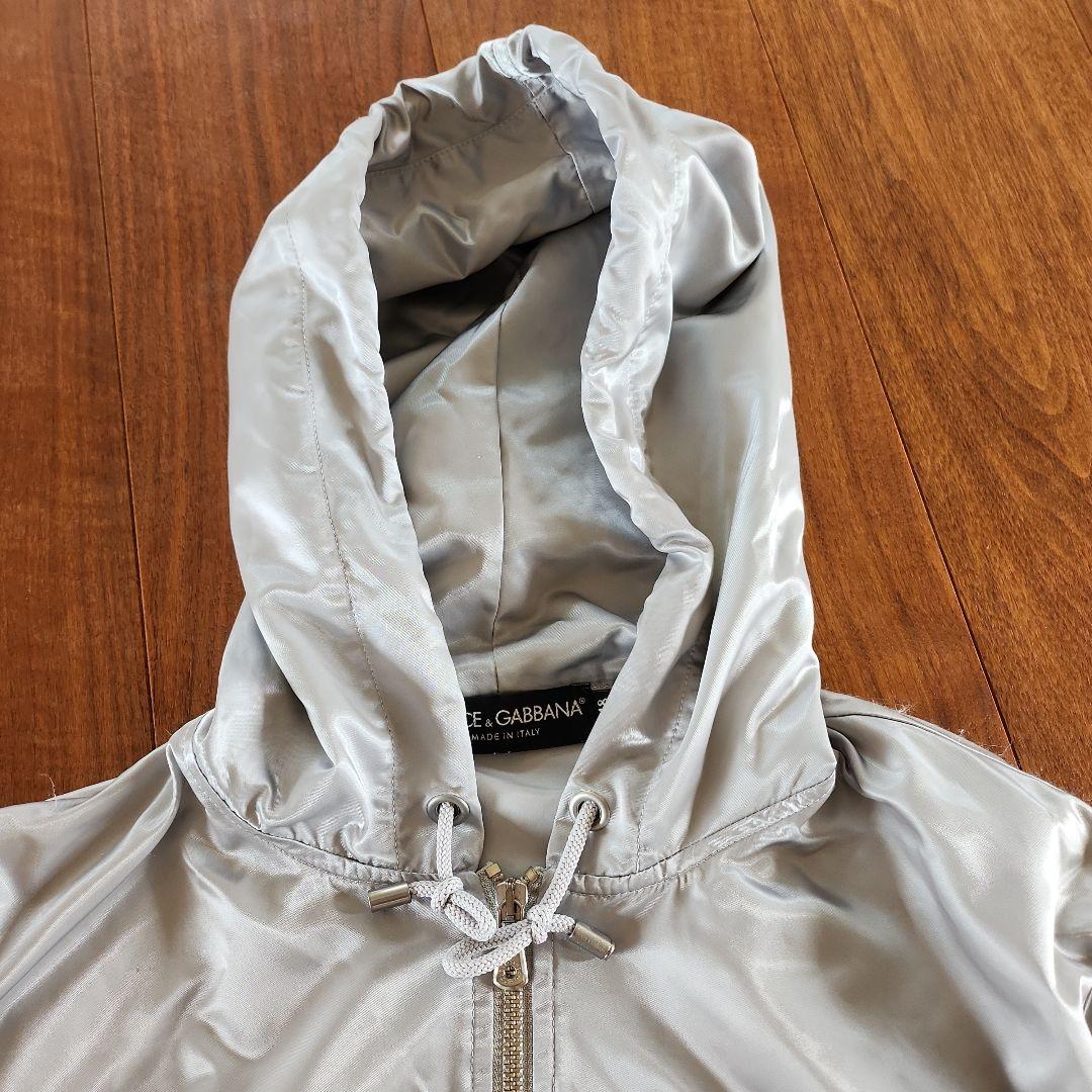 DOLCE&GABBANA フード付きシルバージャケット