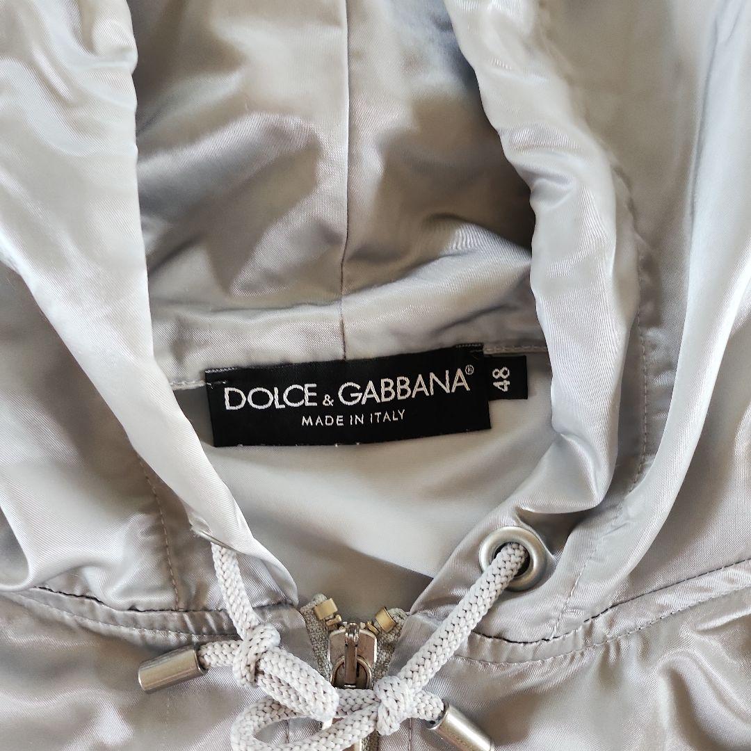 DOLCE&GABBANA フード付きシルバージャケット