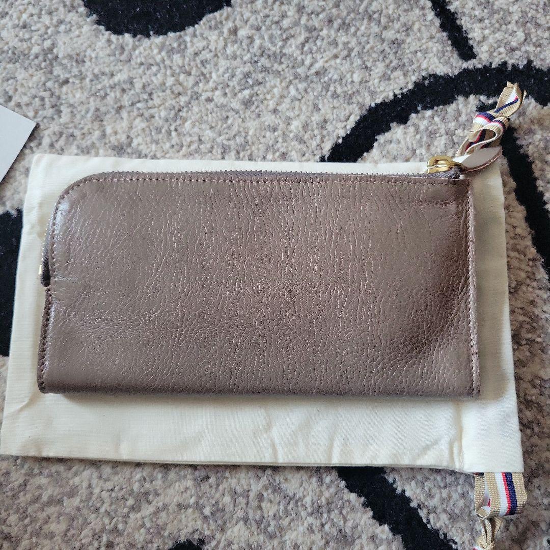 長財布 折りたたみ財布 グレージュ