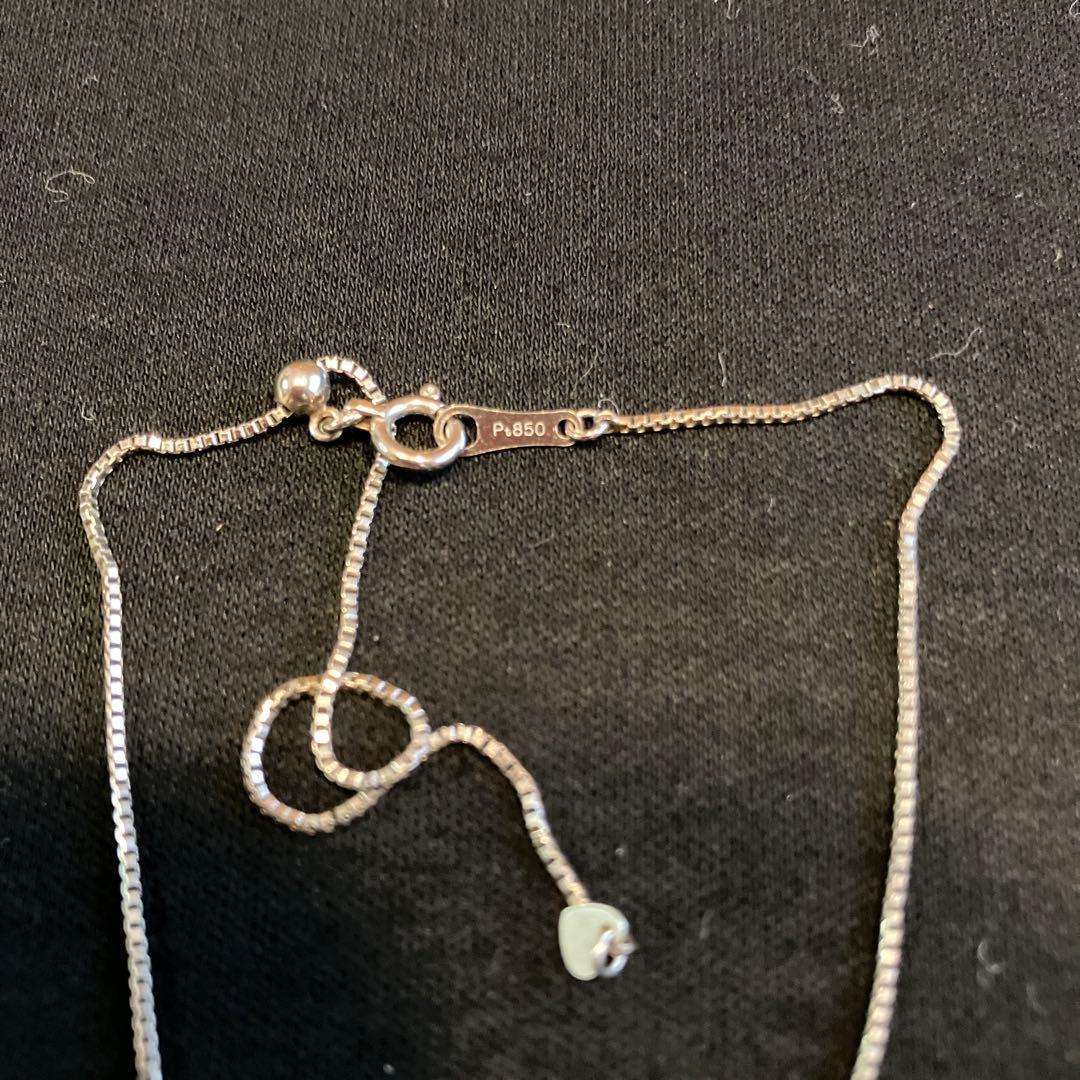 Pt850 ネックレス 2本セット天然サファイア ダイヤモンド 指輪リメイク