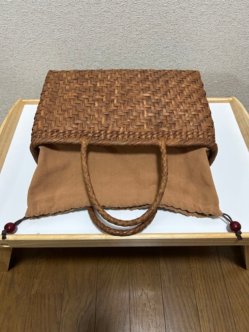 【6月5日限定価格】新品　山葡萄籠バッグ　人気網代編み　内布巾着　山ぶどう