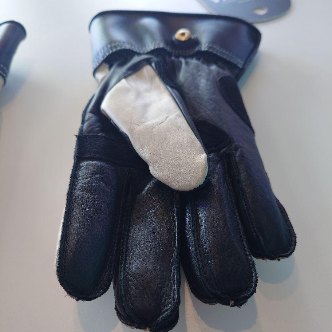 最終値下　VINTAGE レザーグローブ XL ホワイト/ブラック