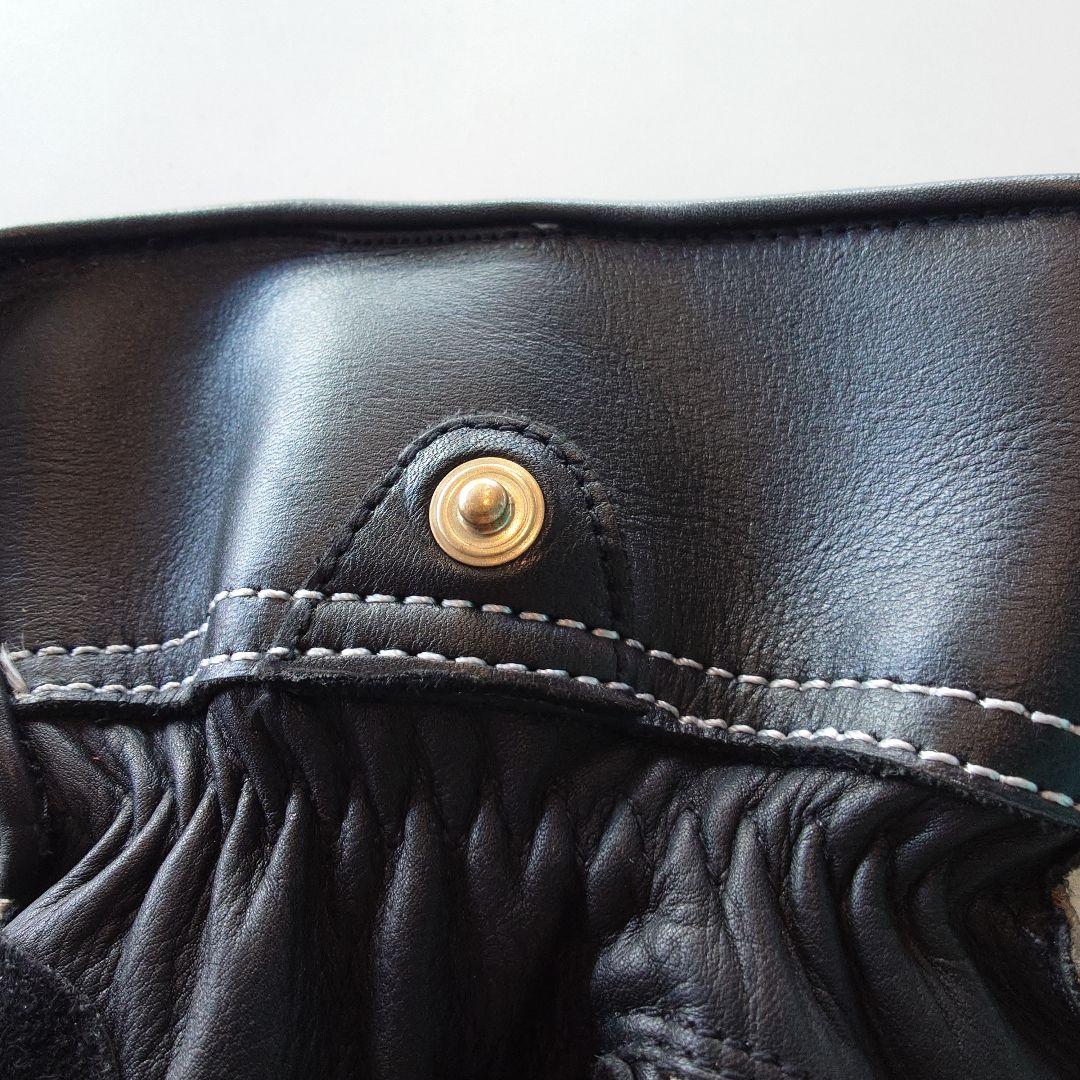 最終値下　VINTAGE レザーグローブ XL ホワイト/ブラック