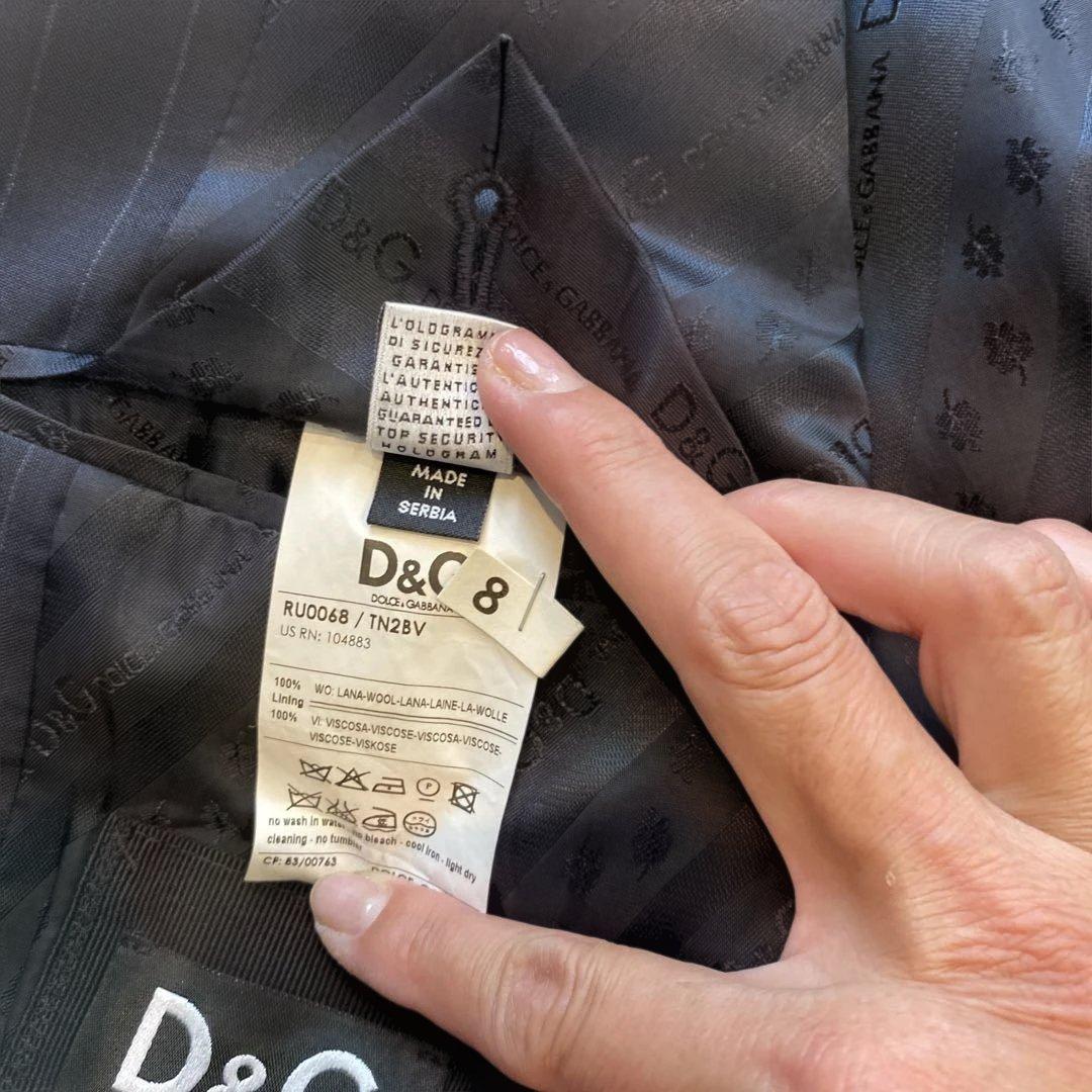 D&G ストライプスーツ ネイビー