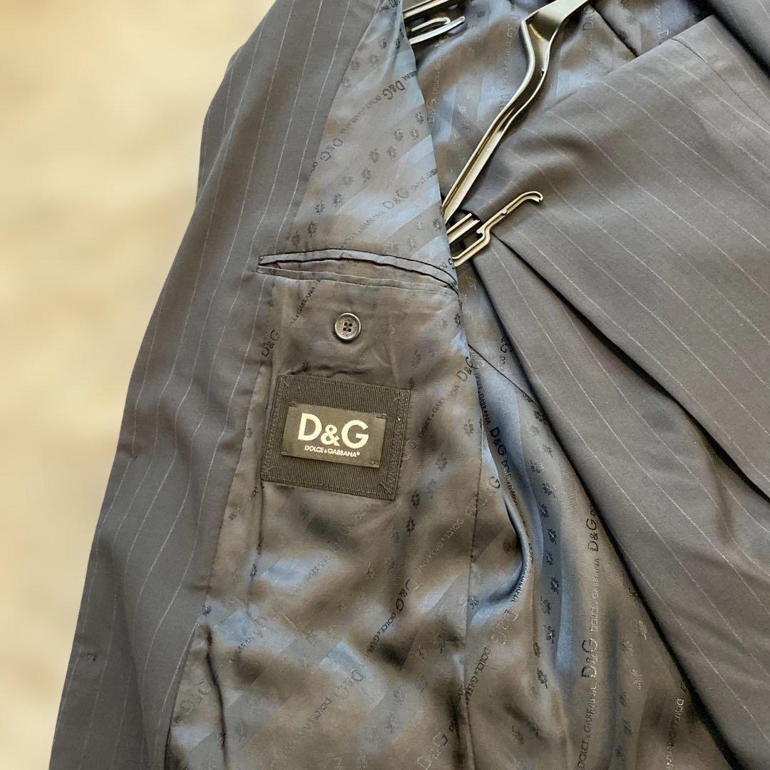 D&G ストライプスーツ ネイビー