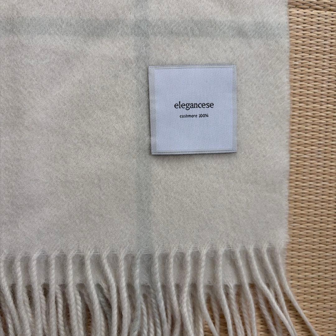 t*d様 elegancece カシミヤ100% チェック柄　大判ストール