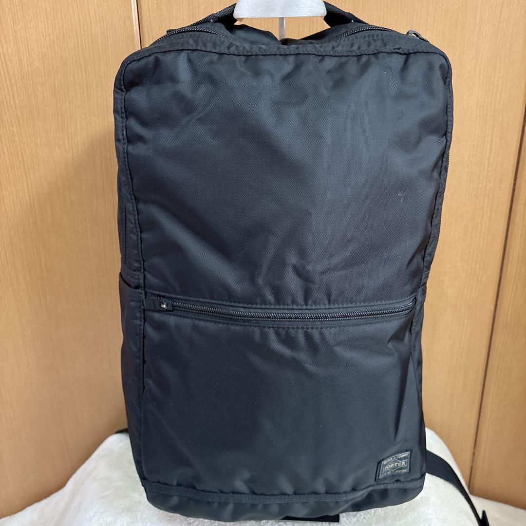 ポーターフラッシュ リュック バックパック A4可 大容量 ブラック