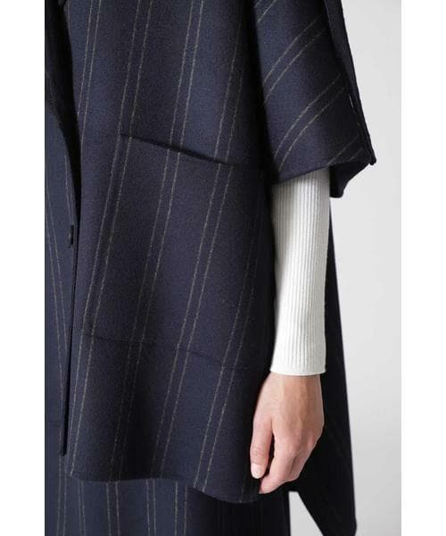 新品同様　ADORE ポンチョ　ケープ　コート　リバーシブル　ダブルフェイス