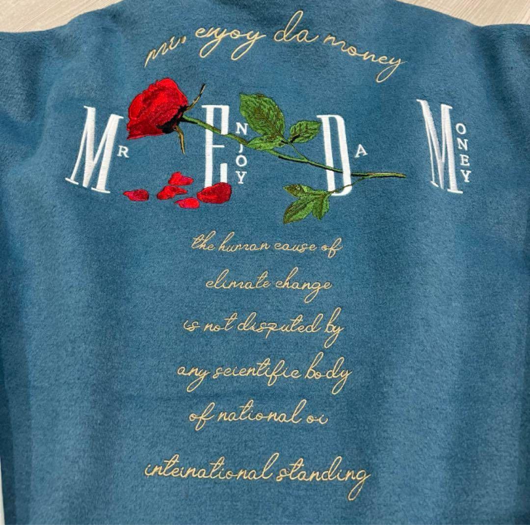 【未使用】MEDM ローズ　スタジャンジャケット　ブルー×ホワイト