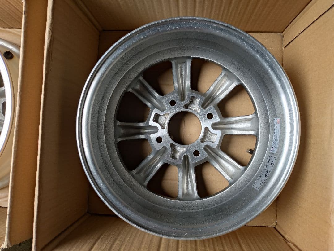美品　13インチ アルミホイール　ワタナベ　4.5j　＋35　114.3　ガンメ