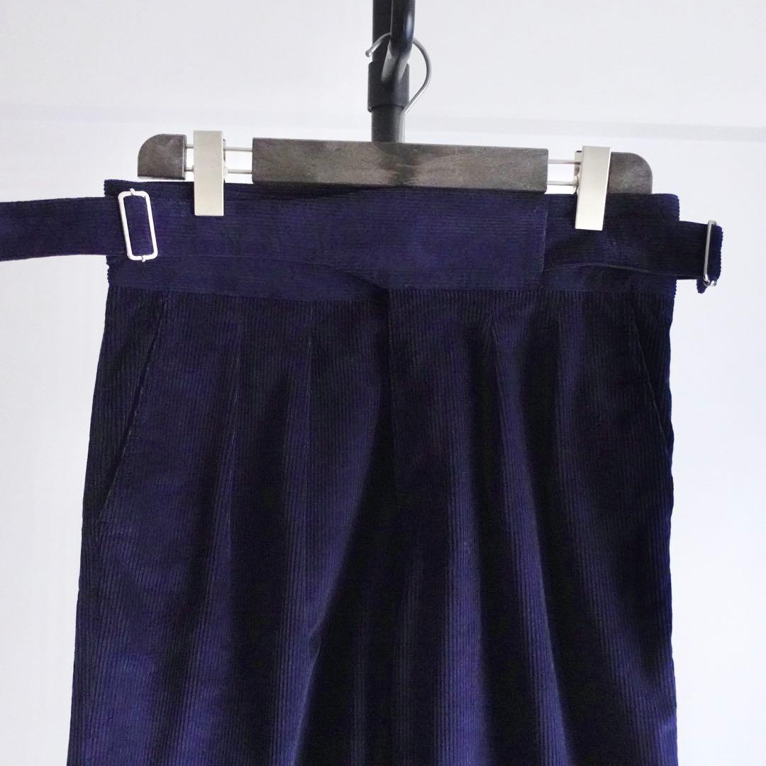 【極美品】agnes b. コーデュロイ　2タック　グルカトラウザーズ