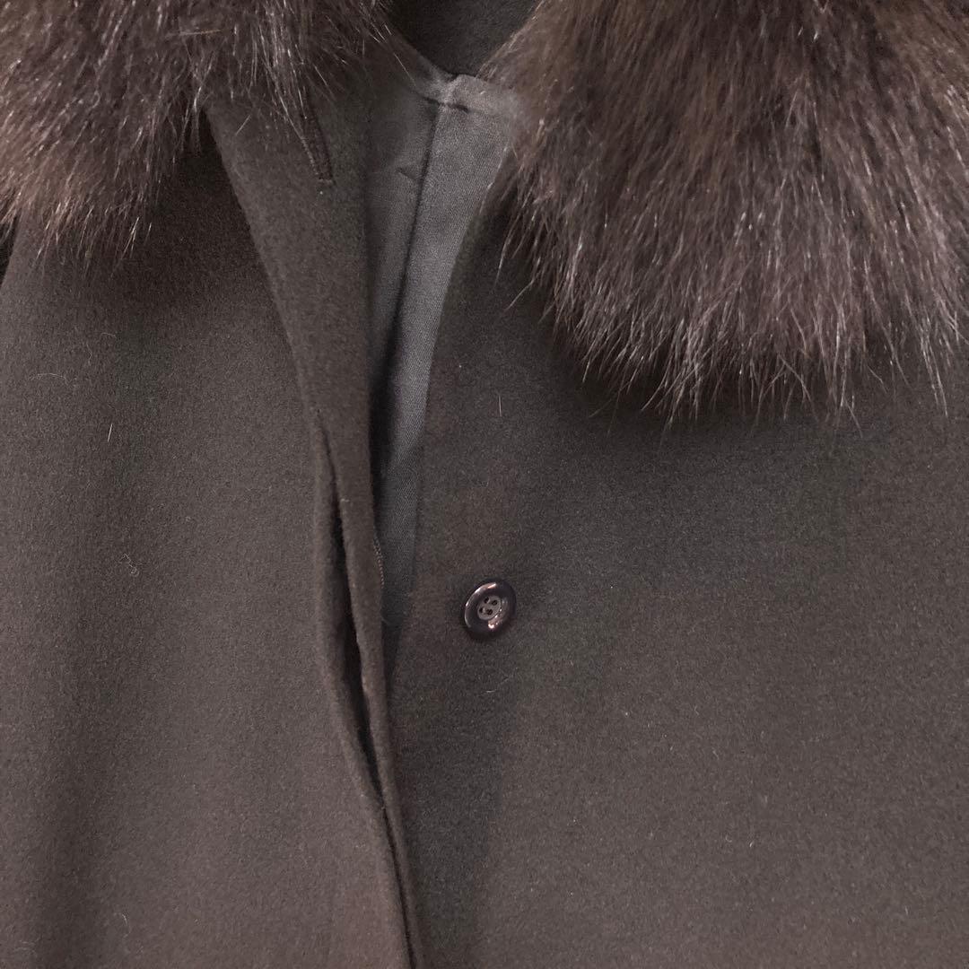 専用　新品【BELTA BUONO】カシミヤロングコート　ブルーフォックスファー