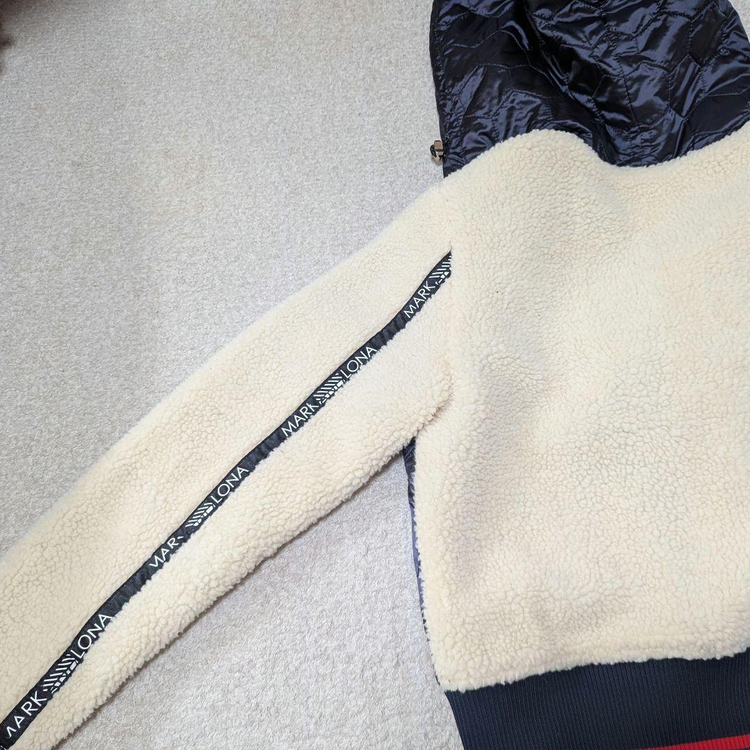 MARK & LONA フード付きジャケット ネイビー/クリーム